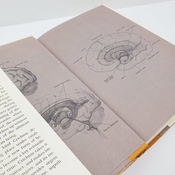 Michael Crichton Terminal Man 1972 Book Hardcover VTG Sci-Fi Potentially Unread - Picture 5 of 14